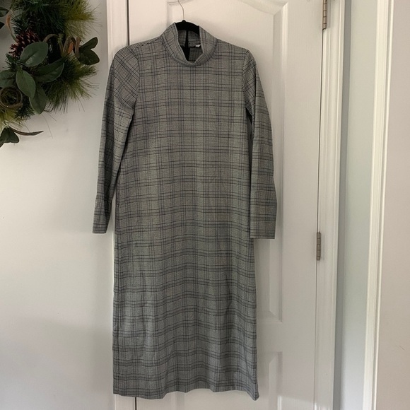 Zara trafaiuc collection Checked‎ size S Pencil-Dress plaid classic houndstooth - Picture 3 of 16